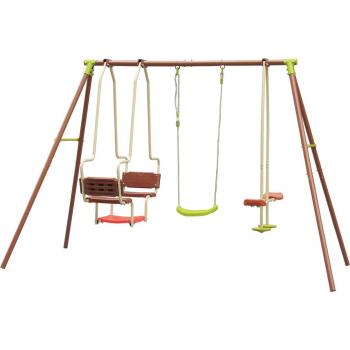 Altalena de acero para niños 5 puestos Minnie, 153x269x195cm