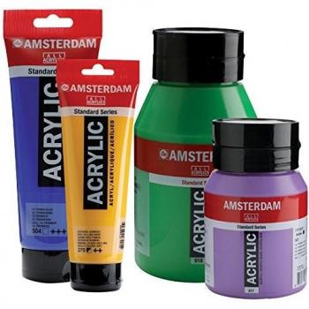 Tube de peinture acrylique vert verte 250 ml