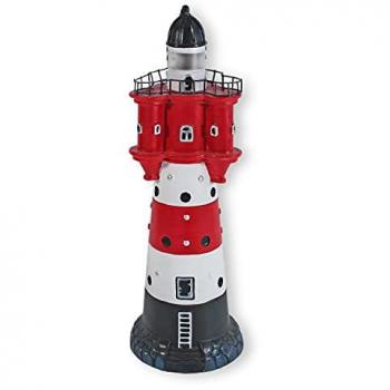 3‑Meter‑Stil: Roter‑Sand‑Leuchtturm 33 cm mit LED‑Licht
