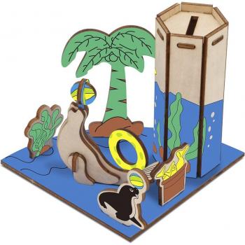 Puzzle 3D de Madera Parque Marino