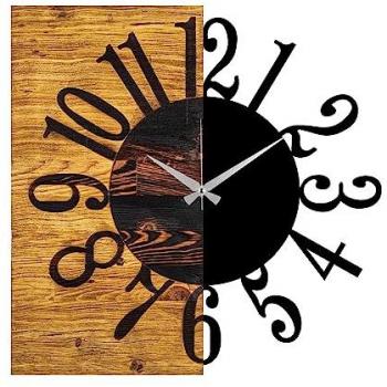 Reloj de Pared Decorativo Mitad y Mitad 100% Madera