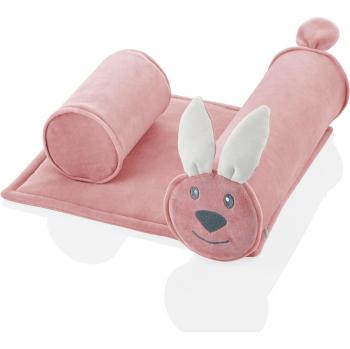 Luxurious Pink Velvet-Padded Sleeper Pillow with Embroidery