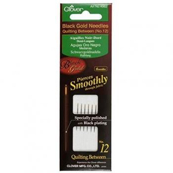 Clover High Quality Black Gold Quilting Needles #12