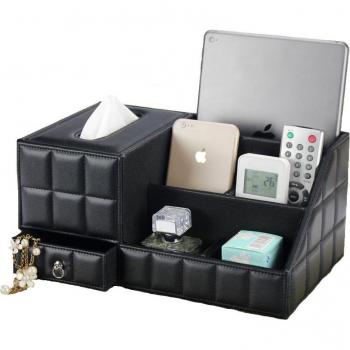 Rangement de bureau en cuir PU élégant
