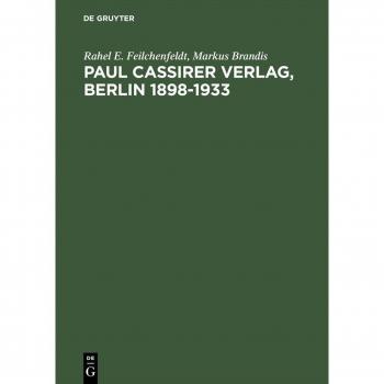 Vitalsource Technologies, Inc. Paul Cassirer Verlag, Berlin 18981933