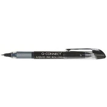 Q-Connect Liquid Ink Rollerball Pen Fine Black (Pack of 10) KF50139