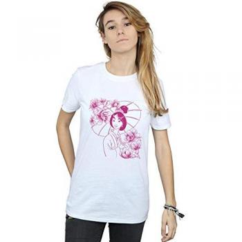 Disney Women's Mulan Cotton Boyfriend Tee in White – Mono Magnolia Print