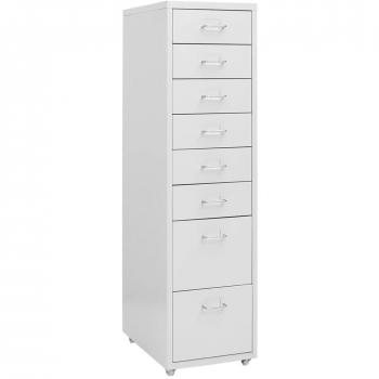 Grey Mobile File Cabinet 28x41x109 cm Metal vidaXL