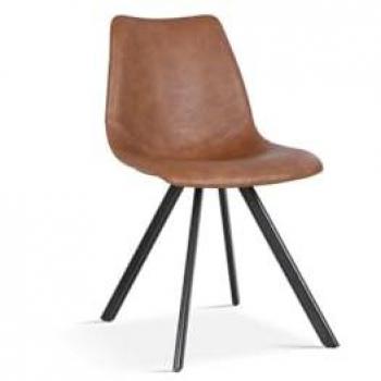 Sedia EMET PU Cognac