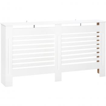 MDF White Painted Radiator Cover with Display