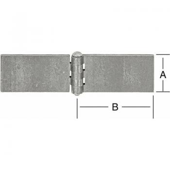 B60xH60 mm Wagentürscharnier von VORMANN, ungebogen