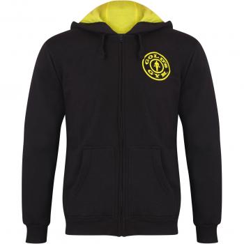 Muscle Joe Gold's Gym Zip Hood – Black Large
