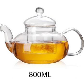 Théière en verre pratique avec infuseur