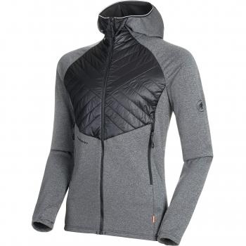 Schwarze Mammut Aconcagua Light Hybrid Herrenjacke (M/L) mit Kapuze