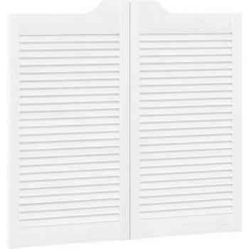 Pair of White Louvred Swing Doors
