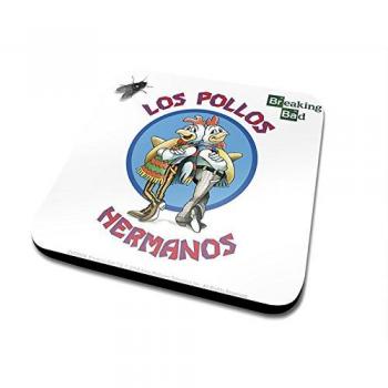 Official Los Pollos Hermanos 10x10 cm Drink Coaster – Melamine & Cork Dual‑Layer