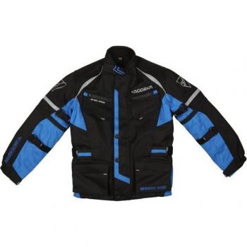 Modeka Tourex II Kinderjacke für Motorradfahrer Schwarz Blau