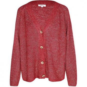 Strickjacke S.OLIVER Gr. 38, lila (cranberry) Damen Strickjacken mit Knopfleiste und V-Ausschnitt