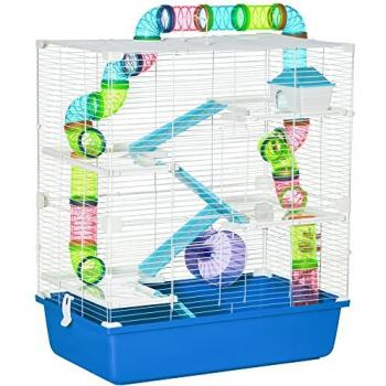 Pawhut Mini Dierencentrum 59x36x69 cm – Inclusief drinkbak