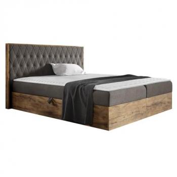 Boxspringbett mit zwei Bettkästen und Polsterkopfteil