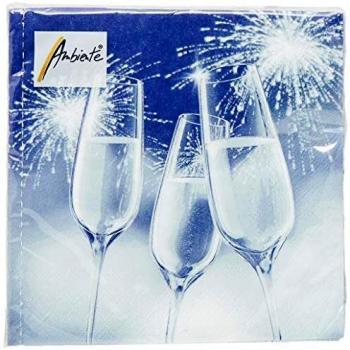 Seasonal Party Napkins, Blue 33x33 cm