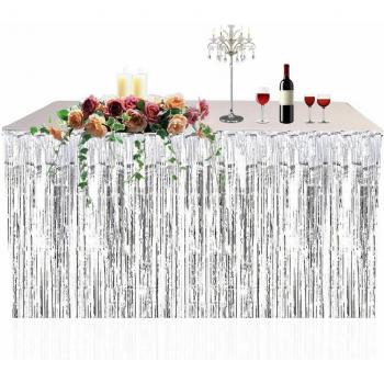 Baby Shower Metallic Table Skirt 274x74CM