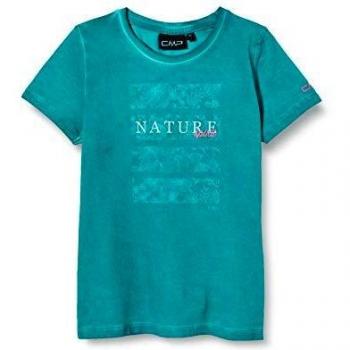 CMP T-Shirt Elástico de Jersey teñido para Niñas, talla 176, color Lake