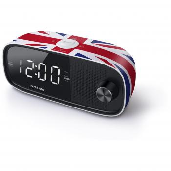 Muse M‑168 UK Radioschlafgerät mit XXL-Display, Dualalarm, Schwarz