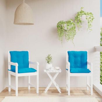 Komfortable Gartenstuhlauflagen Blau 2 Stk. 100x50x7 cm