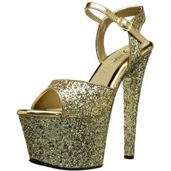 Pleaser Damen SKY‑310LG Gold Funken – 40 EU