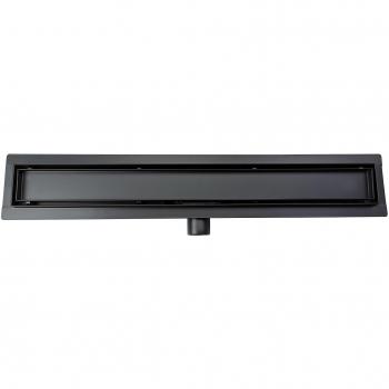Caniveau Linéaire Salle de Bain 120 cm Acier Noir
