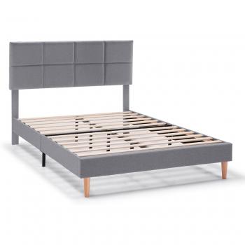 Lit rembourré Silvi 30 cm, 140x190 cm, Gris profond