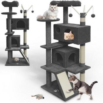 Katzenbaum Kitty Grau Dunkel – Premium Modell
