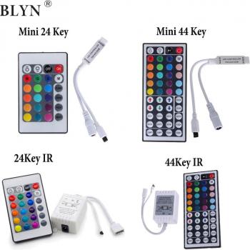 BLYN 4-Pin RGB LED Controller with Wireless Remote, 6A, for 5050/3528 LED Strips