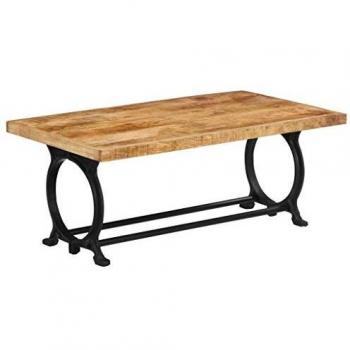 Sitzbank 110 cm aus Mangoholz mit Gusseisenrahmen – VidaXL