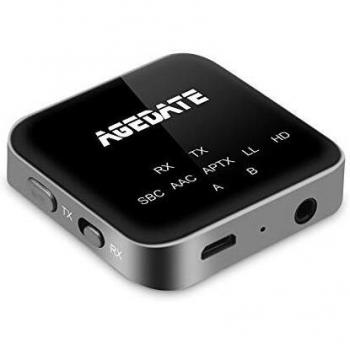 Bluetooth‑Audio‑Adapter Aux 5.0 – 2‑Wege Sender/Empfänger mit Handsfree-Funktion
