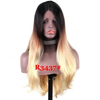 WonderLady Peluca con Malla Frontal, 28 Pulgadas, Cabello Sintético, Ombre 613
