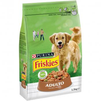Pienso para perros adultos FRISKES con ave y verduras bolsa 1.5 kg