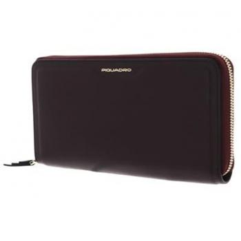 Piquadro Gea Women's RFID Leather Wallet 19 cm Red