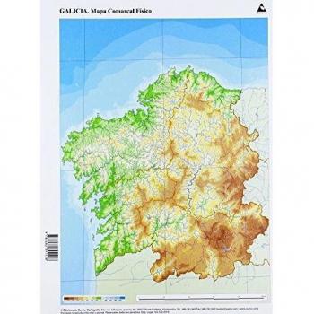 Paq/50 mapas galicia comarcal fisico mudos