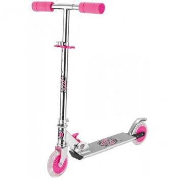 Scooter Plegable Rosa para Niñas con Freno de Pie