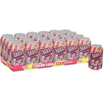 BARR Sparkling American Cream Soda 24 Can Pack