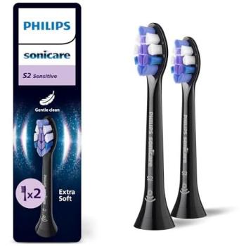 Sensitive Replacement Heads – Philips Sonicare S2 – 2-Unit Black Set