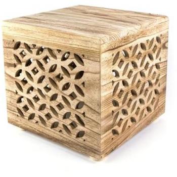Mensola Cubo in Legno Marrone 39x40x40