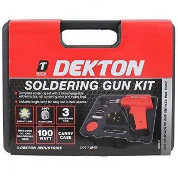 DEKTON DT60935 Heavy Duty Soldering Gun Set, Black/Red