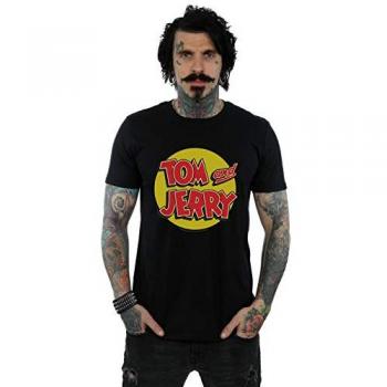 Camiseta de Hombre con Logo Circular de Tom y Jerry
