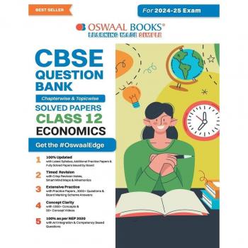 Oswaal CBSE Question Bank Class 12 Economics Chapterwise and Topicwise Solved Papers For Board Exams 2025