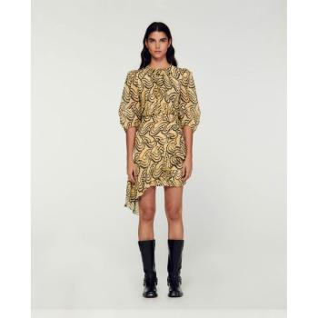 Sandro Woven Midi Dress – Brown, EU 34 XS Female