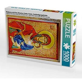 CALVENDO Puzzle Madonna mit Kind, Biserica Curtea Veche, Verkündigungskirche 1000 Teile, 48 x 64 cm Bild