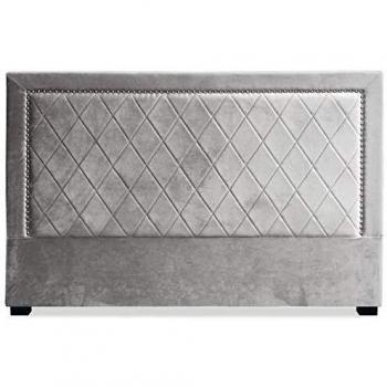 Tête de lit Meghan 180 cm en velours argenté